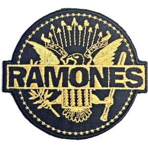 Ramones - Gold Seal Woven Patch in the group MERCHANDISE / Patch / Punk at Bengans Skivbutik AB (5538334)