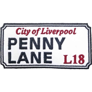 Rock Off - Penny Lane Liverpool Sign Woven Patch in the group OTHER / Merchandise at Bengans Skivbutik AB (5538347)