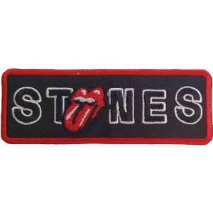 Rolling Stones - Bordered No Filter Licks Woven Patch in the group MERCHANDISE / Patch / Pop-Rock at Bengans Skivbutik AB (5538360)