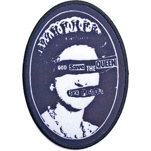 Sex Pistols - God Save The Queen Woven Patch in the group MERCHANDISE / Merch / Punk at Bengans Skivbutik AB (5538404)