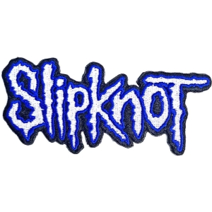 Slipknot - Cut-Out Logo Blue Border Woven Patch in the group MERCHANDISE / Patch / Heavy Metal at Bengans Skivbutik AB (5538441)