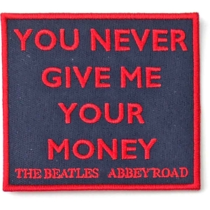 The Beatles - You Never Give Me Your Money Woven Patch in the group MERCHANDISE / Merch / Pop-Rock at Bengans Skivbutik AB (5538492)