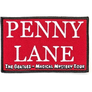 The Beatles - Penny Lane Red Woven Patch in the group MERCHANDISE / Patch / Pop-Rock at Bengans Skivbutik AB (5538493)
