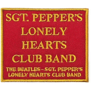 The Beatles - Sgt Pepper's? Red Woven Patch in the group MERCHANDISE / Merch / Pop-Rock at Bengans Skivbutik AB (5538503)