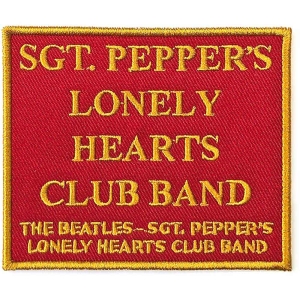 The Beatles - Sgt Pepper's? Red Woven Patch in the group MERCHANDISE / Patch / Pop-Rock at Bengans Skivbutik AB (5538503)