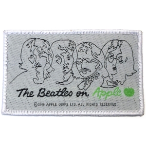 The Beatles - Beatles On Apple Black On White Patch in the group MERCHANDISE / Merch / Pop-Rock at Bengans Skivbutik AB (5538511)