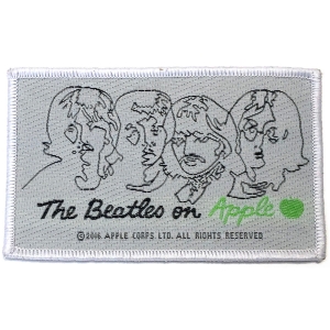The Beatles - Beatles On Apple Black On White Patch in the group MERCHANDISE / Patch / Pop-Rock at Bengans Skivbutik AB (5538511)