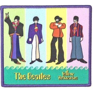 The Beatles - Band In Stripes Woven Patch in the group MERCHANDISE / Patch / Pop-Rock at Bengans Skivbutik AB (5538534)