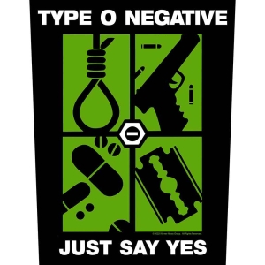 Type O Negative - Just Say Yes Back Patch in the group MERCHANDISE / Patch / Heavy Metal at Bengans Skivbutik AB (5538596)