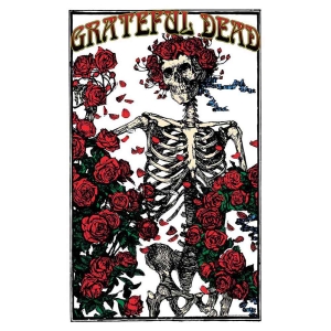 Grateful Dead - Skeleton & Rose Textile Poster in the group MERCHANDISE / Merch / Pop-Rock at Bengans Skivbutik AB (5538706)