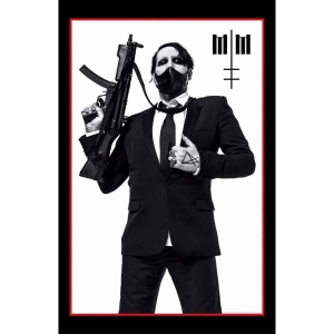 Marilyn Manson - Machine Gun Textile Poster in the group MERCHANDISE / Merch / Hårdrock at Bengans Skivbutik AB (5538731)