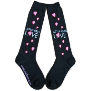 The Beatles - All You Need Is Love Lady Bl Knee Socks in the group MERCHANDISE / Merch / Pop-Rock at Bengans Skivbutik AB (5538792)