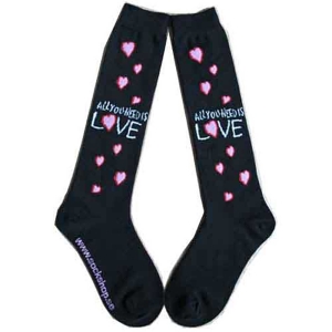 The Beatles - All You Need Is Love Lady Bl Knee Socks in the group MERCHANDISE /  /  at Bengans Skivbutik AB (5538792)