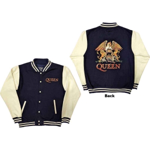 Queen - White Crest Uni Navy/Wht Vj: in the group MERCHANDISE / Merch / Pop-Rock at Bengans Skivbutik AB (5541253r)