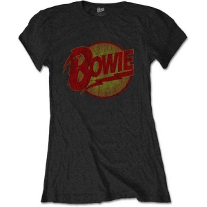 David Bowie - Vtge Diamond Dogs Logo Lady Bl    S in the group MERCHANDISE / T-shirt / Pop-Rock at Bengans Skivbutik AB (5541414r)