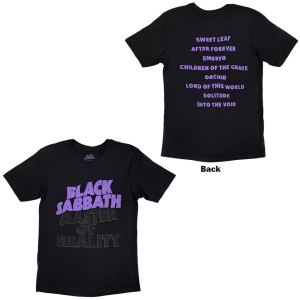 Black Sabbath - Masters Of Reality Album Uni Bl T-Shirt in the group MERCHANDISE / T-shirt / Nyheter / Hårdrock at Bengans Skivbutik AB (5541518r)