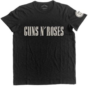 Guns N Roses - Logo & Bullet Circle App Slub Uni Bl     in the group MERCHANDISE / T-shirt / Nyheter / Hårdrock at Bengans Skivbutik AB (5542201r)