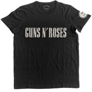 Guns N Roses - Logo & Bullet Circle App Slub Uni Bl     in the group MERCHANDISE / T-shirt / Heavy Metal at Bengans Skivbutik AB (5542201r)