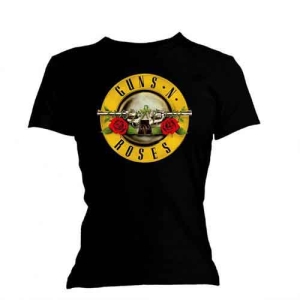 Guns N Roses - Classic Bullet Logo Skinny Lady Bl    M in the group MERCHANDISE / T-shirt / Nyheter / Hårdrock at Bengans Skivbutik AB (5542218r)