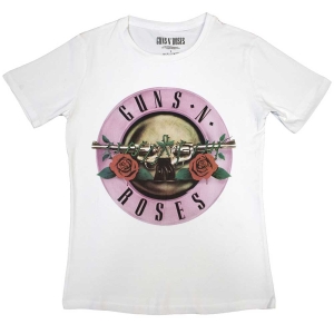 Guns N Roses - Classic Logo Lady Wht    S in the group MERCHANDISE / T-shirt / Heavy Metal at Bengans Skivbutik AB (5542223r)