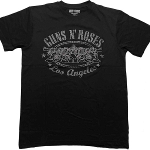 Guns N Roses - La Logo Diamante Uni Bl    S in the group MERCHANDISE / T-shirt / Heavy Metal at Bengans Skivbutik AB (5542249r)
