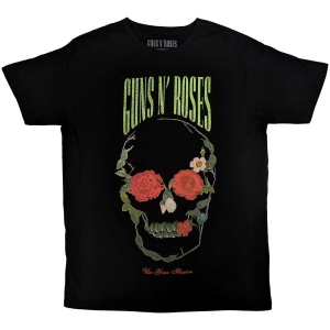 Guns N Roses - Rose Skull Uni Bl    S in the group MERCHANDISE / T-shirt / Hårdrock at Bengans Skivbutik AB (5542255r)