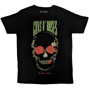 Guns N Roses - Rose Skull Uni Bl    S in the group MERCHANDISE / T-shirt / Heavy Metal at Bengans Skivbutik AB (5542255r)