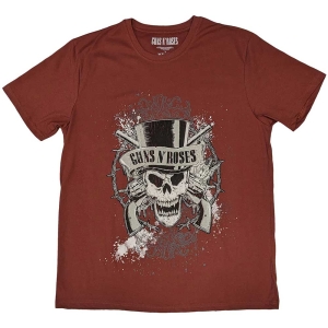 Guns N Roses - Faded Skull Uni Red    S in the group MERCHANDISE / T-shirt / Heavy Metal at Bengans Skivbutik AB (5542259r)