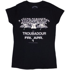 Guns N Roses - Troubadour Flyer Lady Bl    S in the group MERCHANDISE / T-shirt / Heavy Metal at Bengans Skivbutik AB (5542273r)
