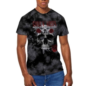 Guns N Roses - Flower Skull Uni Grey Dip-Dye    in the group MERCHANDISE / T-shirt / Nyheter / Hårdrock at Bengans Skivbutik AB (5542308r)