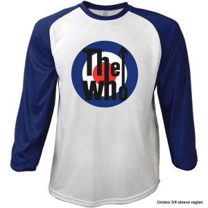 The Who - Target Logo Uni Navy/Wht Raglan: M in the group MERCHANDISE / T-shirt / Pop-Rock at Bengans Skivbutik AB (5542576r)