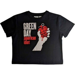 Green Day - American Idiot Lady Bl Crop Top:  in the group MERCHANDISE / T-shirt / Punk at Bengans Skivbutik AB (5543157r)