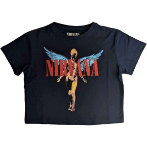 Nirvana - Angelic Lady Navy Crop Top:  in the group MERCHANDISE / T-shirt / Heavy Metal at Bengans Skivbutik AB (5543172r)