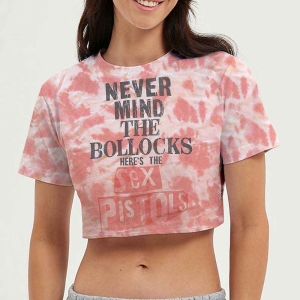Sex Pistols - Nmtb Lady Pink Dip-Dye Crop Top:  in the group MERCHANDISE / T-shirt / Punk at Bengans Skivbutik AB (5543186r)