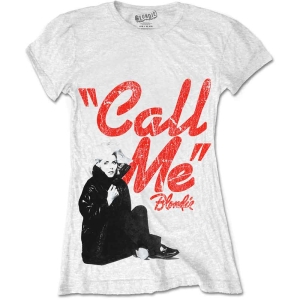 Blondie - Call Me Lady Wht in the group MERCHANDISE / T-shirt / Pop-Rock at Bengans Skivbutik AB (5543863r)