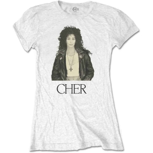 Cher - Leather Jacket Lady Wht  in the group MERCHANDISE / T-shirt / Nyheter / Pop-Rock at Bengans Skivbutik AB (5543894r)