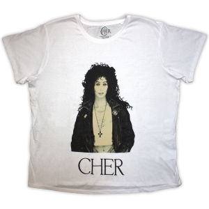 Cher - Leather Jacket Lady Wht  in the group MERCHANDISE / T-shirt / Pop-Rock at Bengans Skivbutik AB (5543894r)