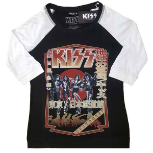 Kiss - Destroyer Tour '78 Lady Bl/Wht Raglan in the group MERCHANDISE / T-shirt / Heavy Metal at Bengans Skivbutik AB (5544463)