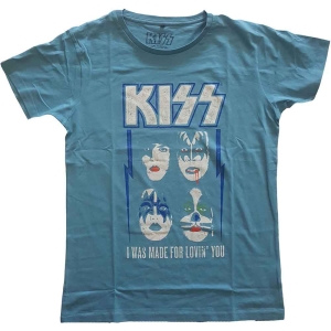 Kiss - Made For Lovin' You Uni Blue in the group MERCHANDISE / T-shirt / Nyheter / Hårdrock at Bengans Skivbutik AB (5544478)