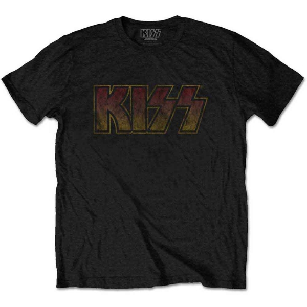 Kiss - Vintage Classic Logo Uni Bl T-Shirt in the group MERCH / Clothing / T-shirts at Bengans Skivbutik AB (5544845r)