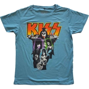 Kiss - Neon Band Uni Blue in the group MERCHANDISE / T-shirt / Heavy Metal at Bengans Skivbutik AB (5544851r)