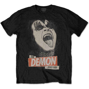 Kiss - The Demon Rock God Uni Bl  in the group MERCHANDISE / T-shirt / Heavy Metal at Bengans Skivbutik AB (5544860r)