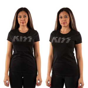 Kiss - Logo Diamante Lady Bl  in the group MERCHANDISE / T-shirt / Heavy Metal at Bengans Skivbutik AB (5544867r)