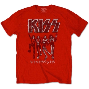 Kiss - Destroyer Sketch Uni Red in the group MERCHANDISE / T-shirt / Heavy Metal at Bengans Skivbutik AB (5544870r)