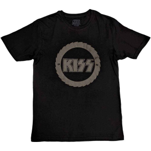 Kiss - Buzzsaw Logo Hi-Build Uni Bl  in the group MERCHANDISE / T-shirt / Heavy Metal at Bengans Skivbutik AB (5544891r)