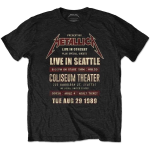 Metallica - Seattle '89 Uni Bl Eco  in the group MERCHANDISE / T-shirt / Heavy Metal at Bengans Skivbutik AB (5544899r)