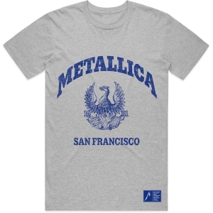 Metallica - College Crest Uni Grey  in the group MERCHANDISE / T-shirt / Heavy Metal at Bengans Skivbutik AB (5544919r)