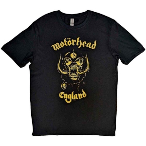 Motorhead - England Classic Gold Uni Bl  in the group MERCHANDISE / T-shirt / Heavy Metal at Bengans Skivbutik AB (5544944r)