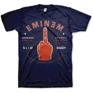 Eminem - Detroit Finger Uni Navy  in the group MERCHANDISE / T-shirt / Nyheter / Hip Hop-Rap at Bengans Skivbutik AB (5546041r)