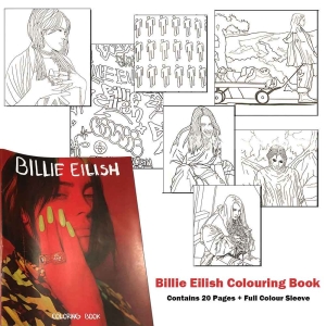 Billie Eilish - Colouring Book in the group MERCHANDISE / Merch / Pop-Rock at Bengans Skivbutik AB (5546216)